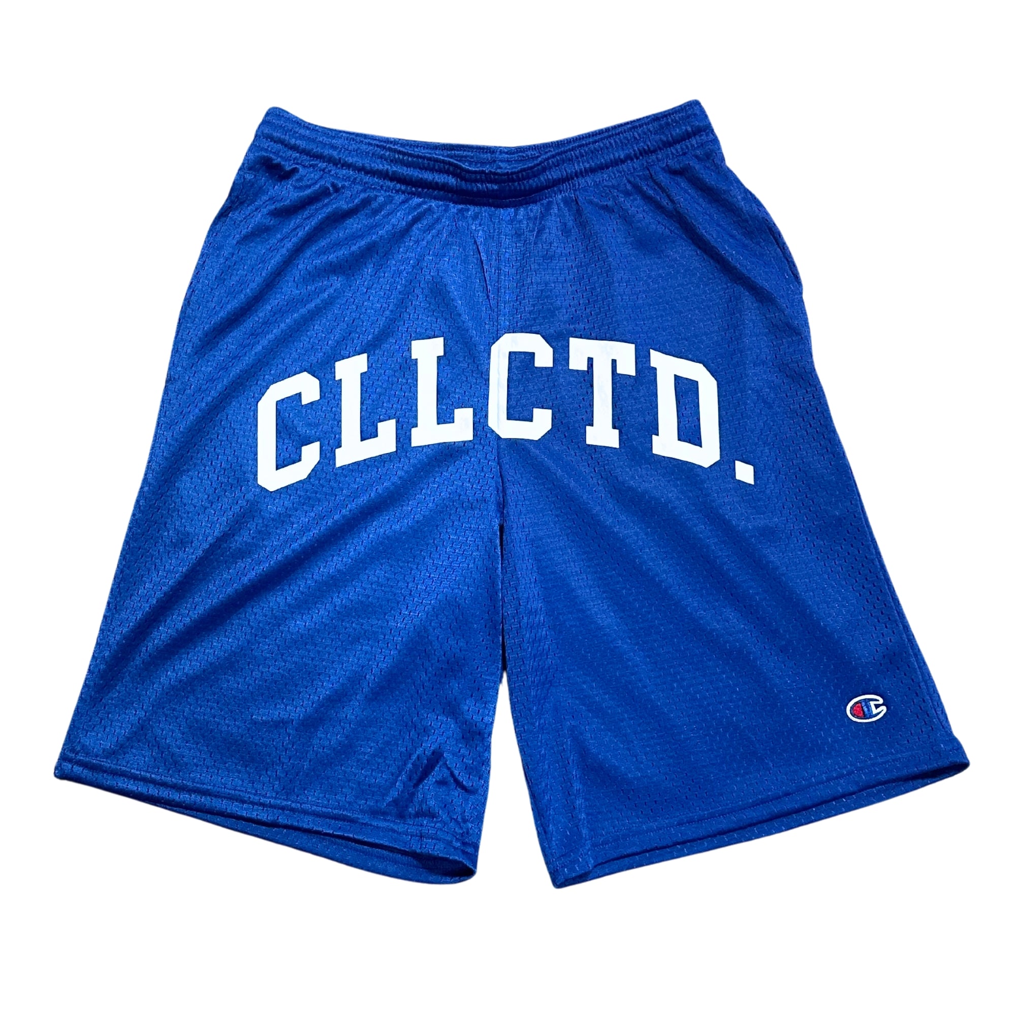 College Logo Mesh Athletic Shorts Royal Blue cllctd