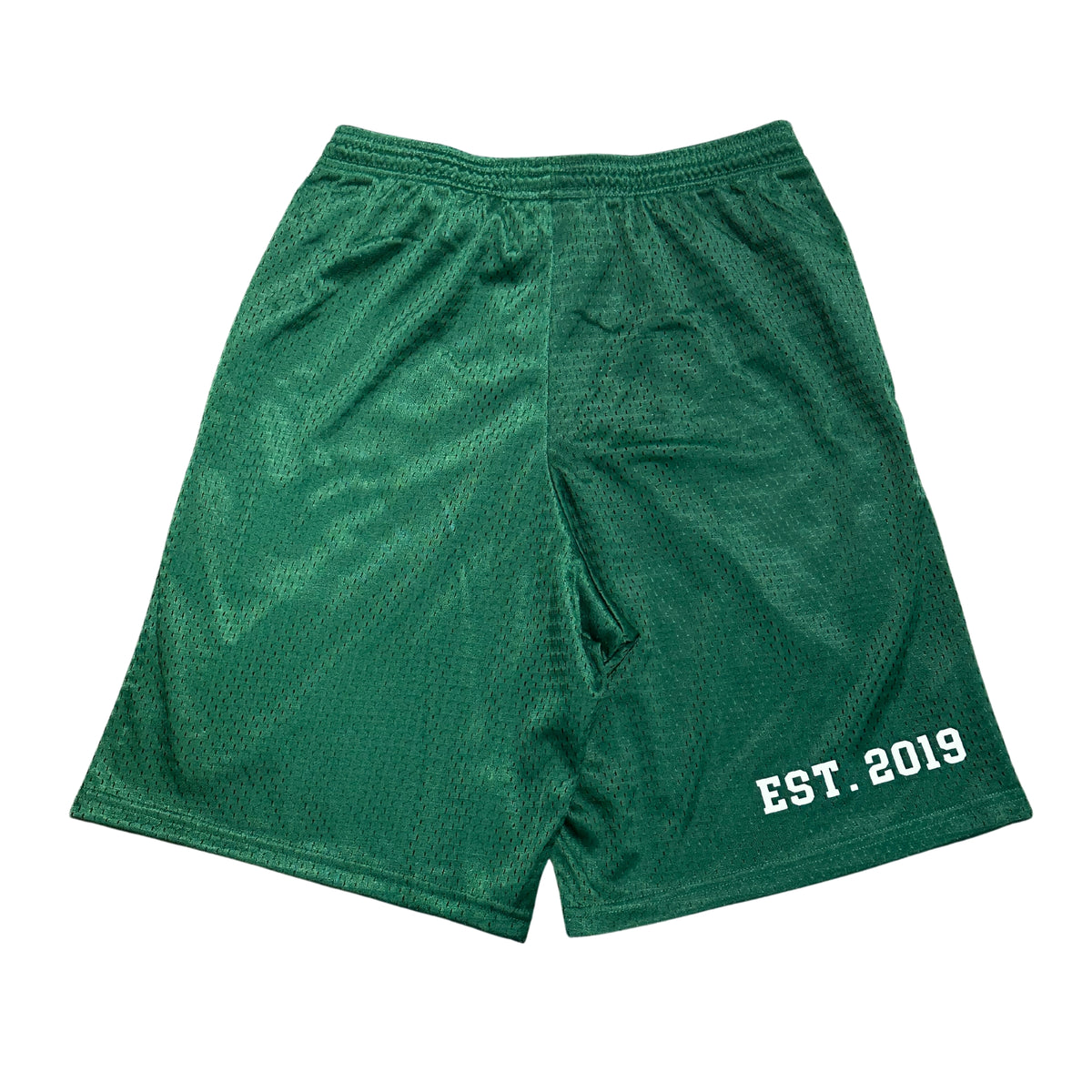 College Logo Mesh Shorts - Dark Green