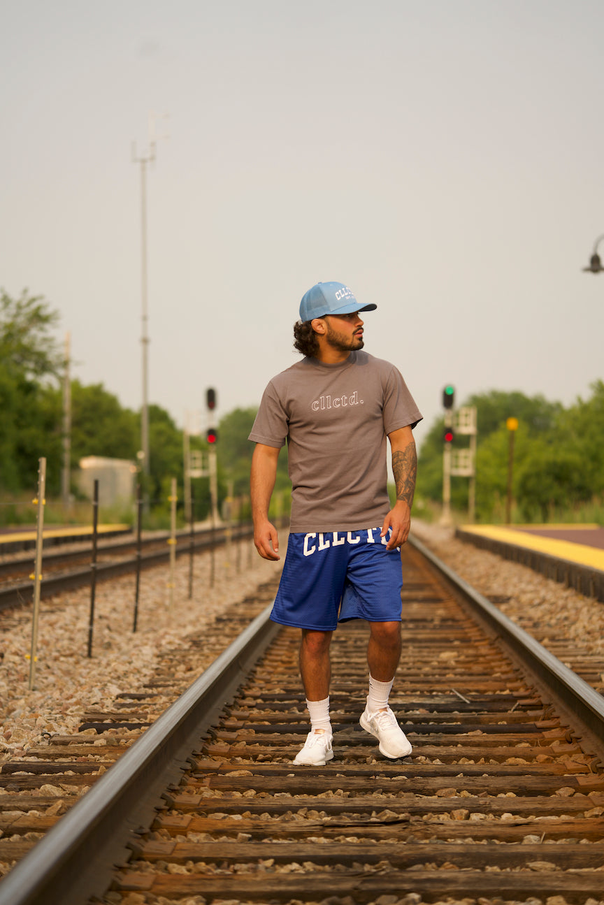 College Logo Mesh Athletic Shorts - Royal Blue – cllctd.
