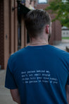 ‘dear person behind me’ Tee Midnight Navy