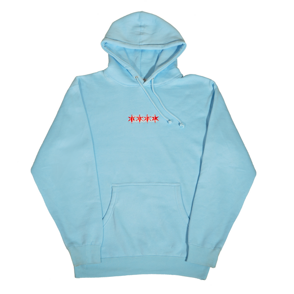 Light Blue Embroidered Chicago Hoodie - Comfortable